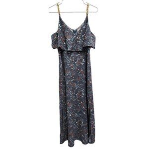 Michael Michael Kors‎ Womens Maxi Dress Petite Medium BOHO Paisley Chain Strap